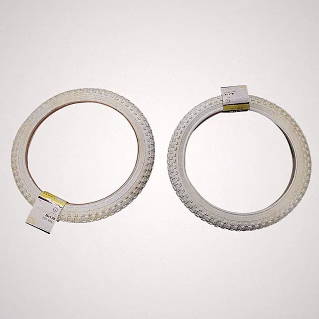 1 Pair Sunlite MX3 59299 ISO 305 Bicycle Tires - 16x1.75 - White (Discolored)