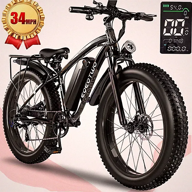 Electric Bike for Adults 1500W 34MPH Fast 26"Fat Tire Off-Road Mountain Bicycle