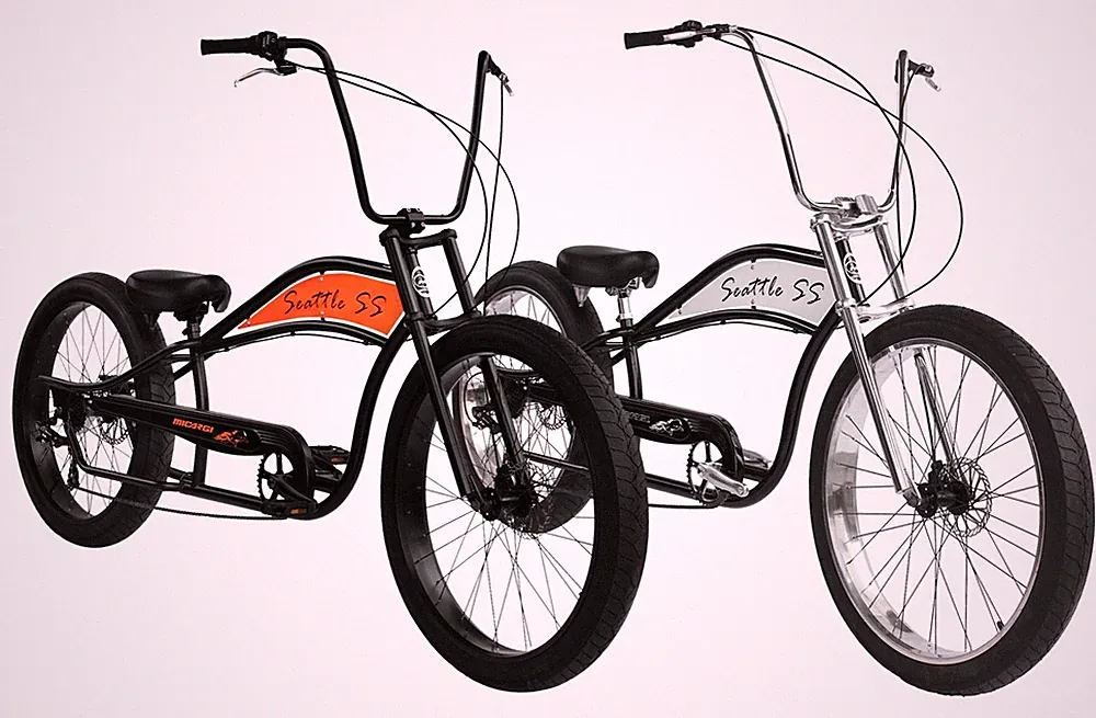29" Beach Cruiser Bike 7 Speed Stretch Retro Disc Brakes Polish Spoke Biciclet