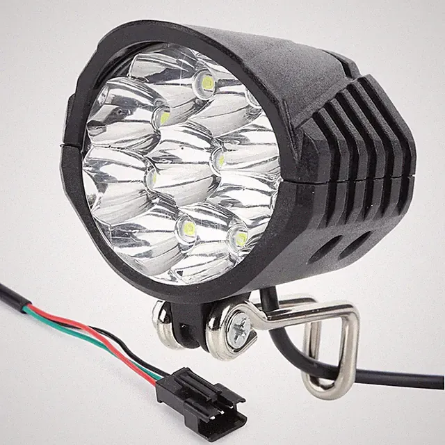 2in1 E-Bike Horn Light 9LED 18W Headlight with Horn and for 36V 48V 60V E