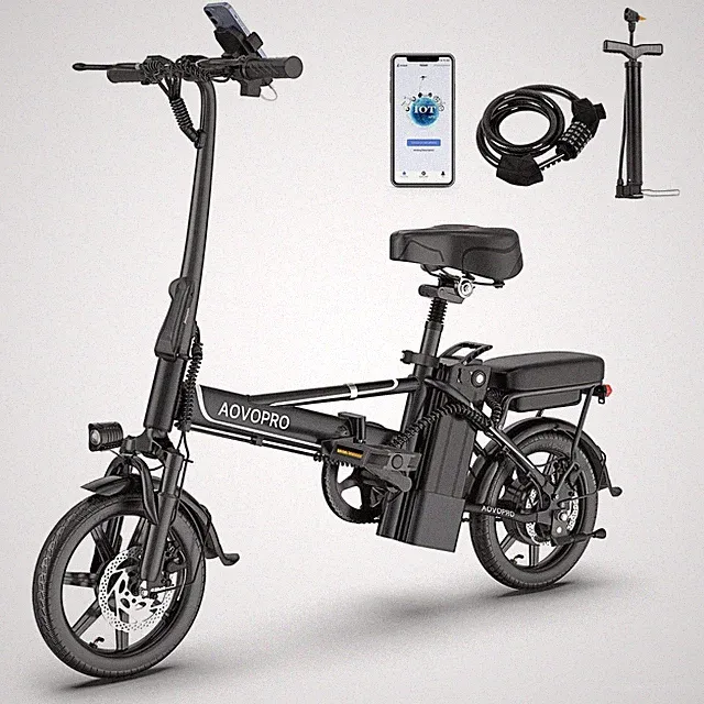 AOVOPRO EB60 Adult Ebike 500W Foldable 48V 10.5AH Electric Bicycle 22MPH 28Miles