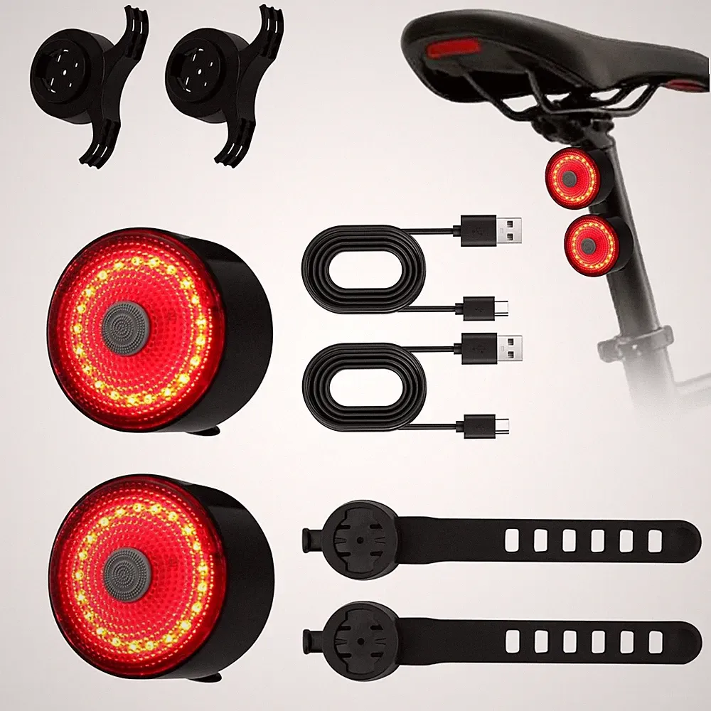 Bike Tail Light 2 Pack, Ultra Bright Bicycle Rear Light for Night Riding & Da...