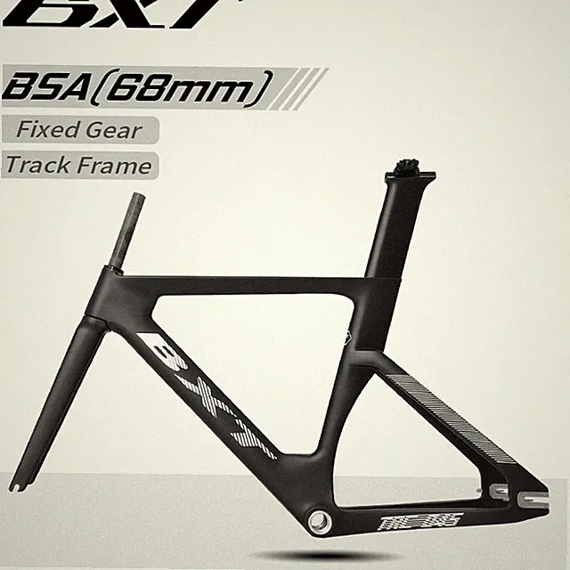 BXT 700C Full Carbon Track Frame with Fork Seatpost Fixed Gear Bicycle Frameset