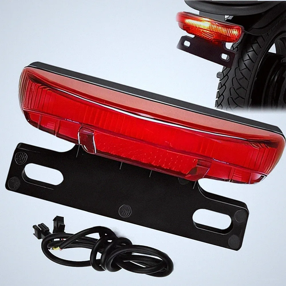 Electric Bicycle Tail Light - 36-60V High Brightness Bike Rear Lamp, Safety W...