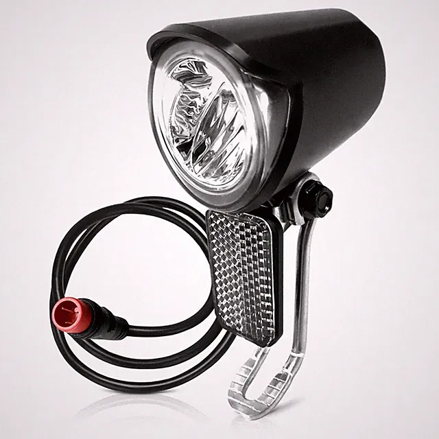 Electric Bike Headlight 12V-60V 2 Pin Waterproof LED Front Light 15 Inch