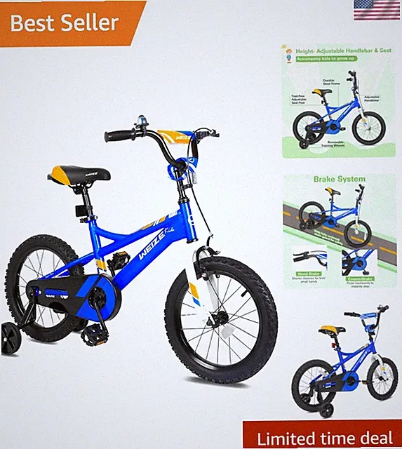 Kids Bike,14 16 20 Inch Children Bicycle for Boys Girls Ages 3-12 Old, Rider...
