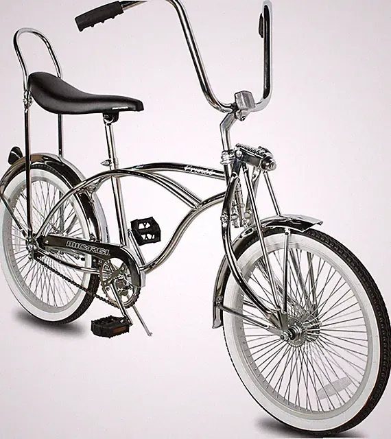 Micargi Prince Classic Lowrider Beach Cruiser Bike, Chrome Bike Springer Fork