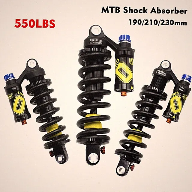 Mountain Bike AM/FR/DH 550LBS Suspension Spring Rear Shock Absorber 190-230mm