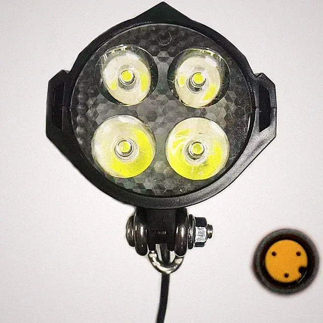NULKOMMA Ebike Headlight 24V-60V Super Bright LED Light for Electric Bike Sco...
