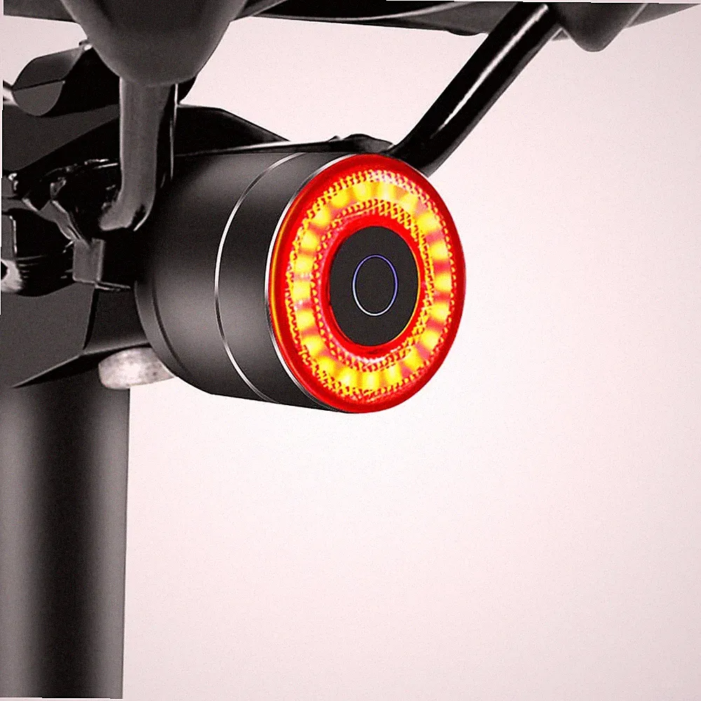 Smart Bike Tail Light: Auto On/Off Rear Bicycle Flashlight Ultra Bright Back...