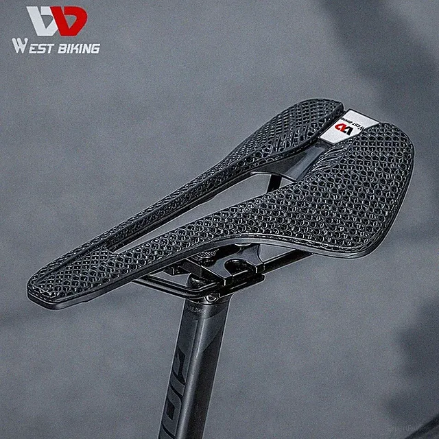 WEST BIKING 3D Printed Bicycle Saddle Hollow Honeycomb Padded Bike Seat Cushion