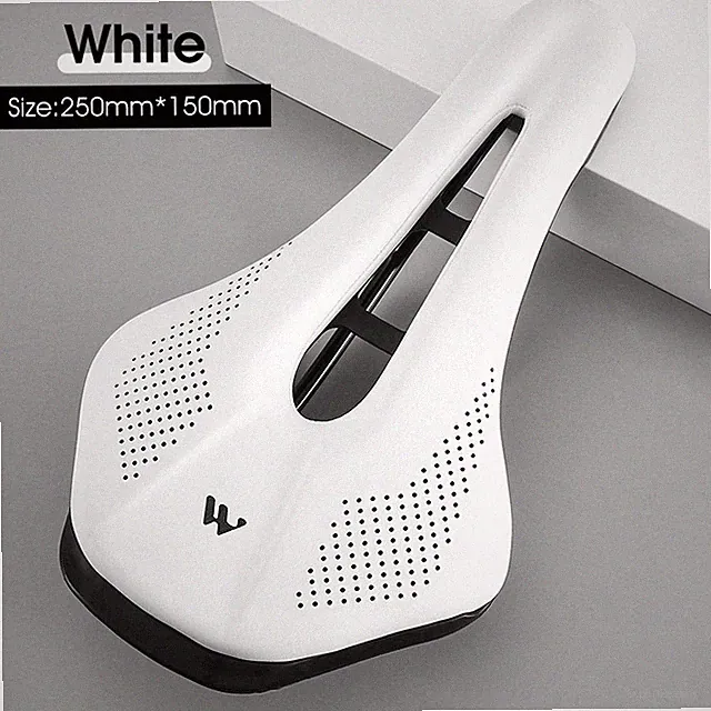 WEST BIKING MTB Road Bike Bicycle Saddle Steel Rail Leather Cycling Saddle White