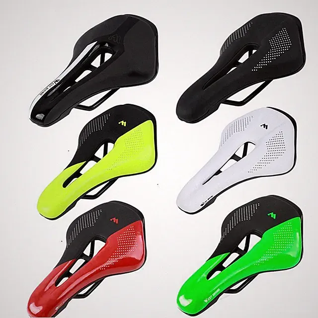 WEST BIKING MTB Road Bike Bicycle Saddle Steel Rail Leather Cycling Seat Saddle